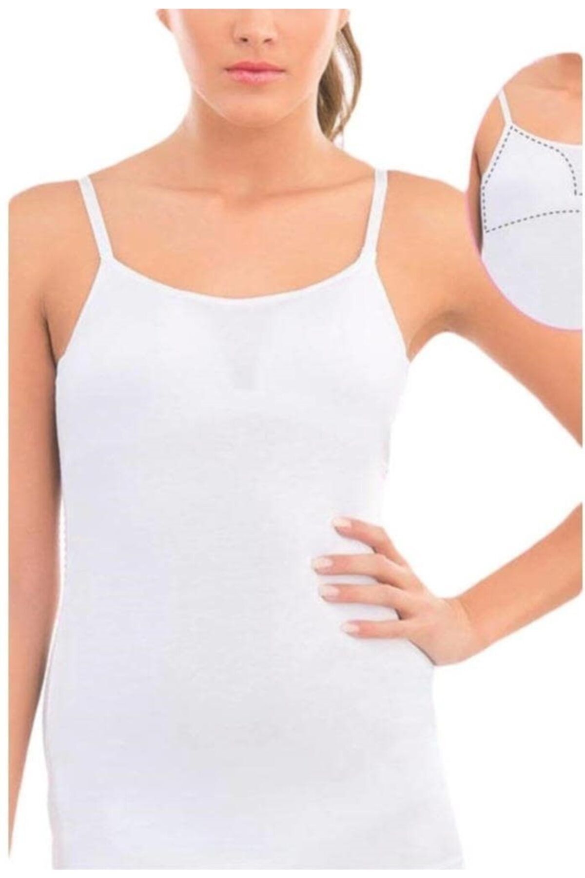 by HW Women's White Comfortable Bra Covered Modal Thread Strap