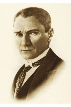 Mustafa Kemal Atatürk Retro Tarzda Portre 30 X 45 Cm Kuşe Poster Silindir Kutulu Kargo 2178972326414