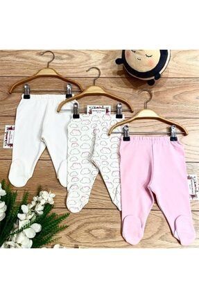 3'lü Penye Bebek Pijama Takım Bulut Mavi Pembe Kahverengi TXBD0E306D222