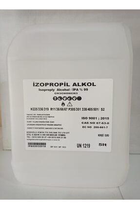 Izopropil Alkol % 99.9 5 Litre İP2