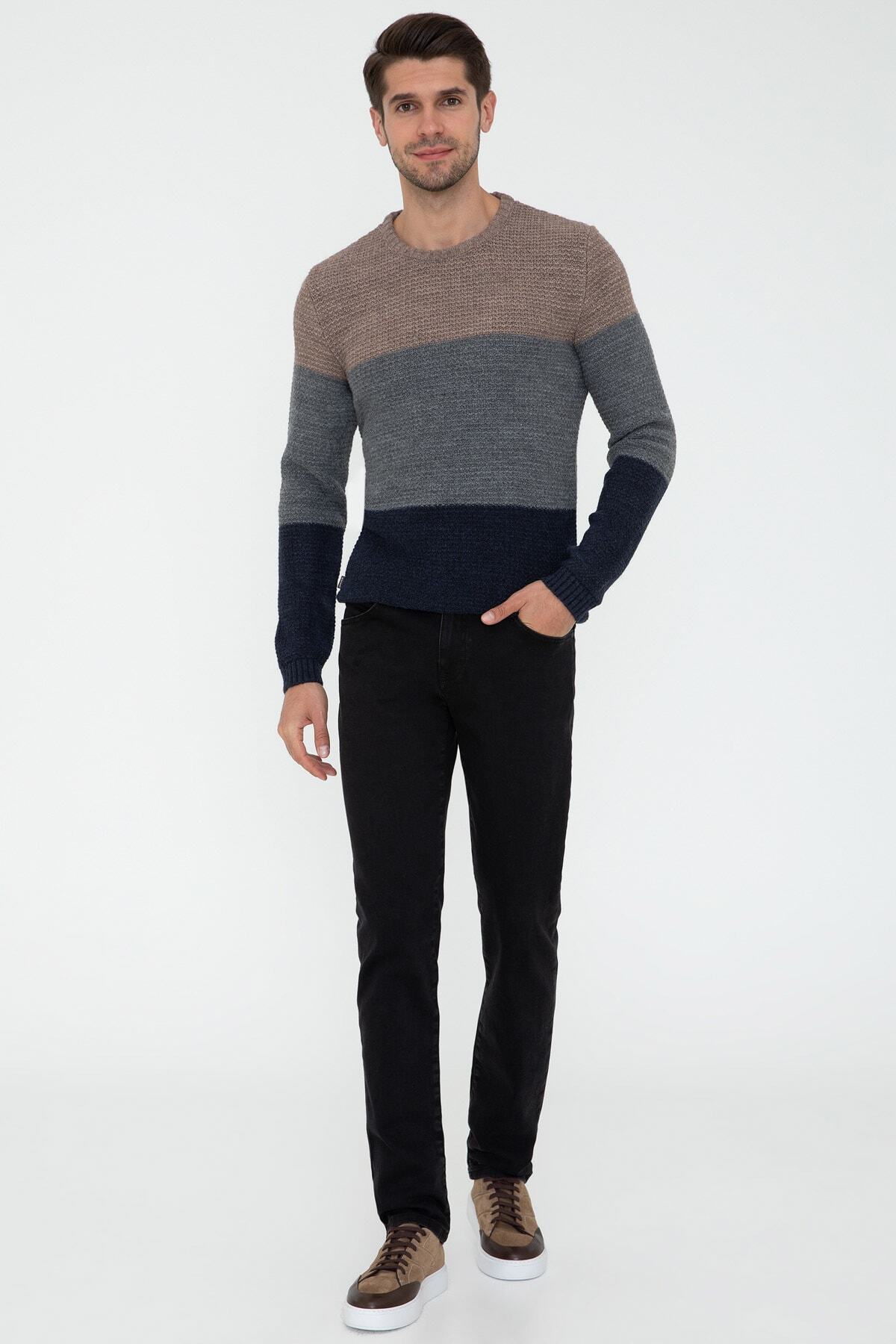 بافت مردانه راه راه آستین بلند | پیر کاردین Pierre Cardin G021SZ0TK.000.1277566 - تصویر 5