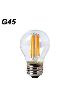 G45 Mini 6 Watt Edison Tip Rustik Led Ampul Günışığı Işık Şeffaf Camlı ERD42