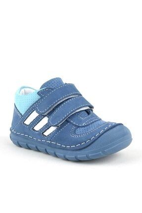 Deri Mavi Ilk Adım Erkek Bebek Ayakkabısı TX5D09CB5819879