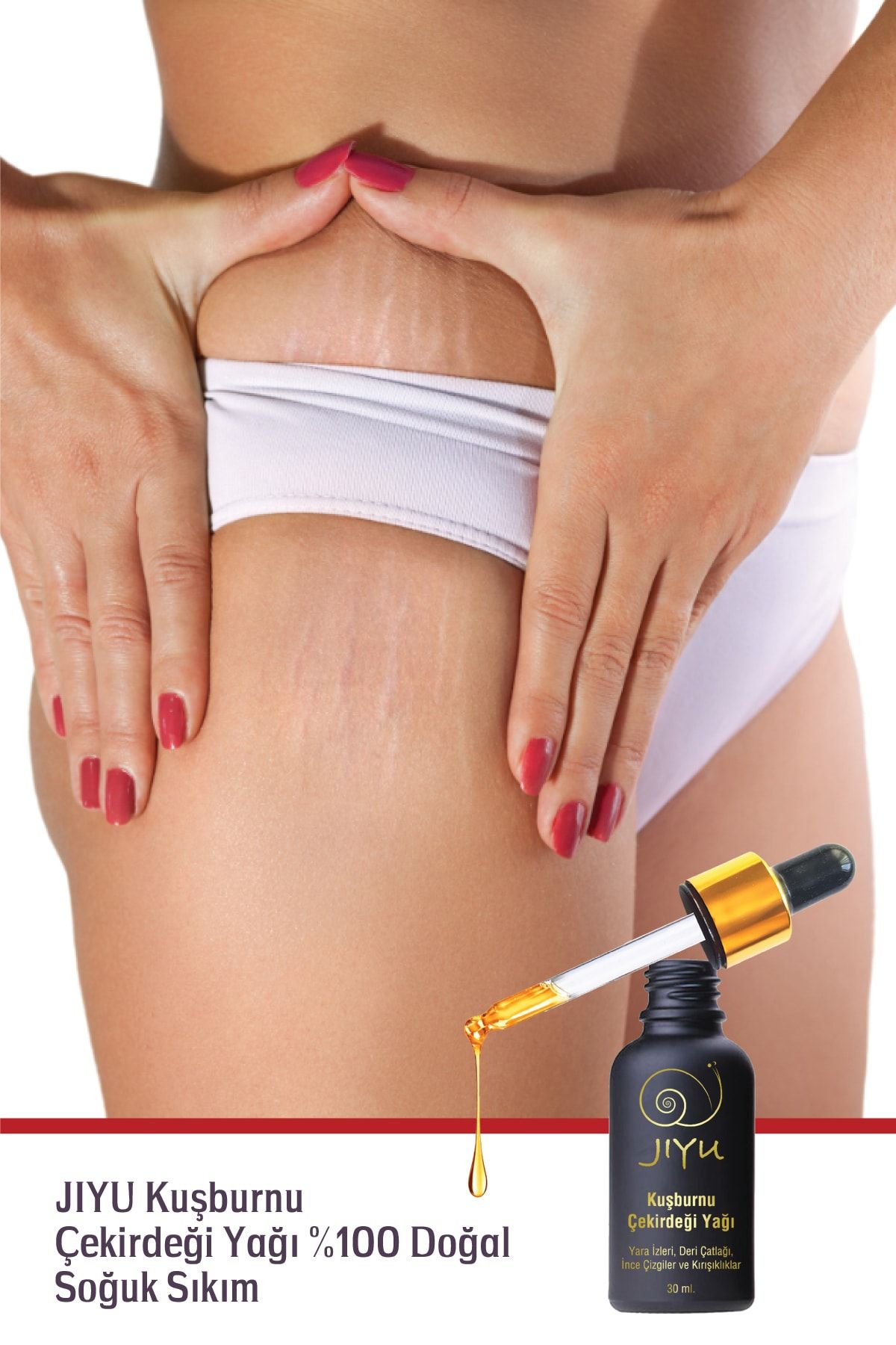 JIYU-Rosehip Seed Oil 100% Natural Anti-Aging, Anti-Wrinkle, Anti-Blemish and Leather Stretch Mark Remover 30 ml 5