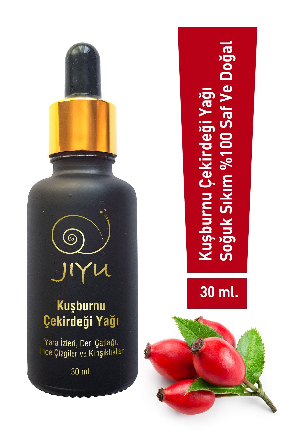 JIYU-Rosehip Seed Oil 100% Natural Anti-Aging, Anti-Wrinkle, Anti-Blemish and Leather Stretch Mark Remover 30 ml 6