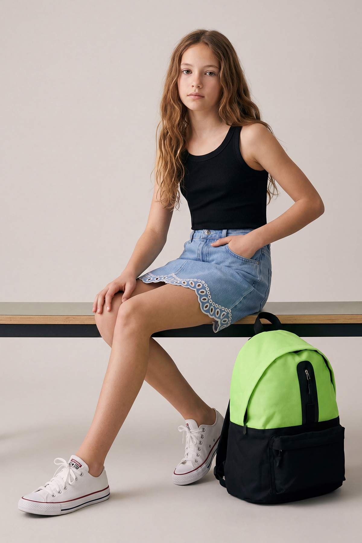 Trendyolmilla Kids Siyah Örme Kız Çocuk Atlet TKDSS26AL00016