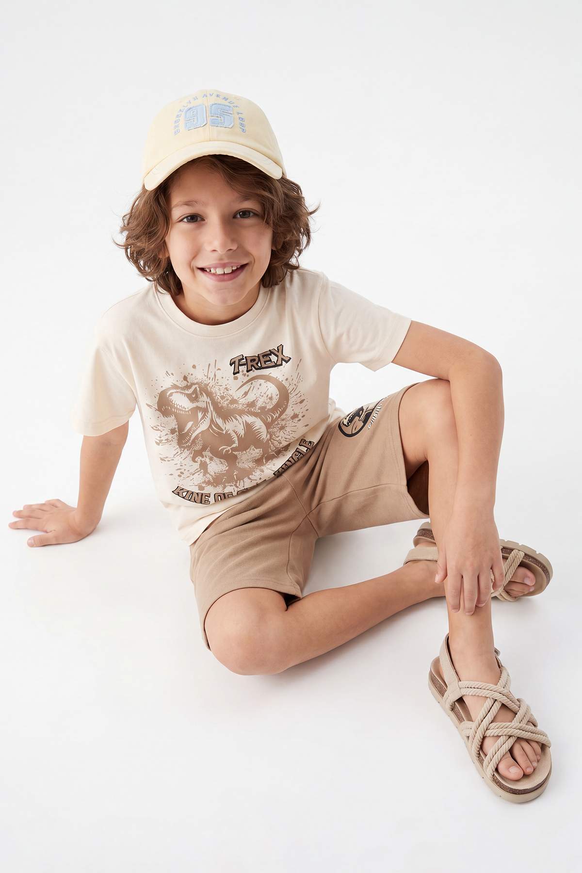 Trendyolmilla Kids Kahverengi Baskılı Örme Alt - Üst Takım TKDSS26AU00106