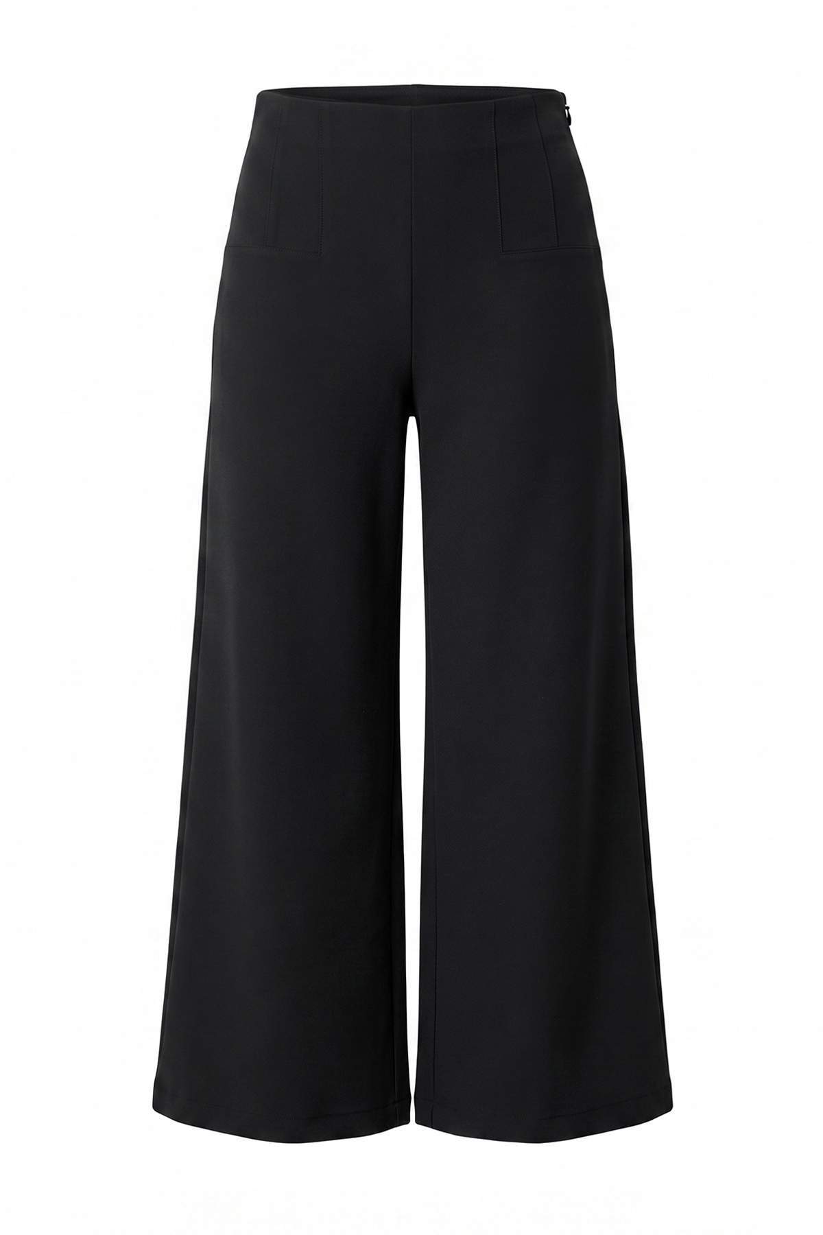Trendyol Collection Black Basic Wide Leg Fabric Trousers Twoaw27Pl00063