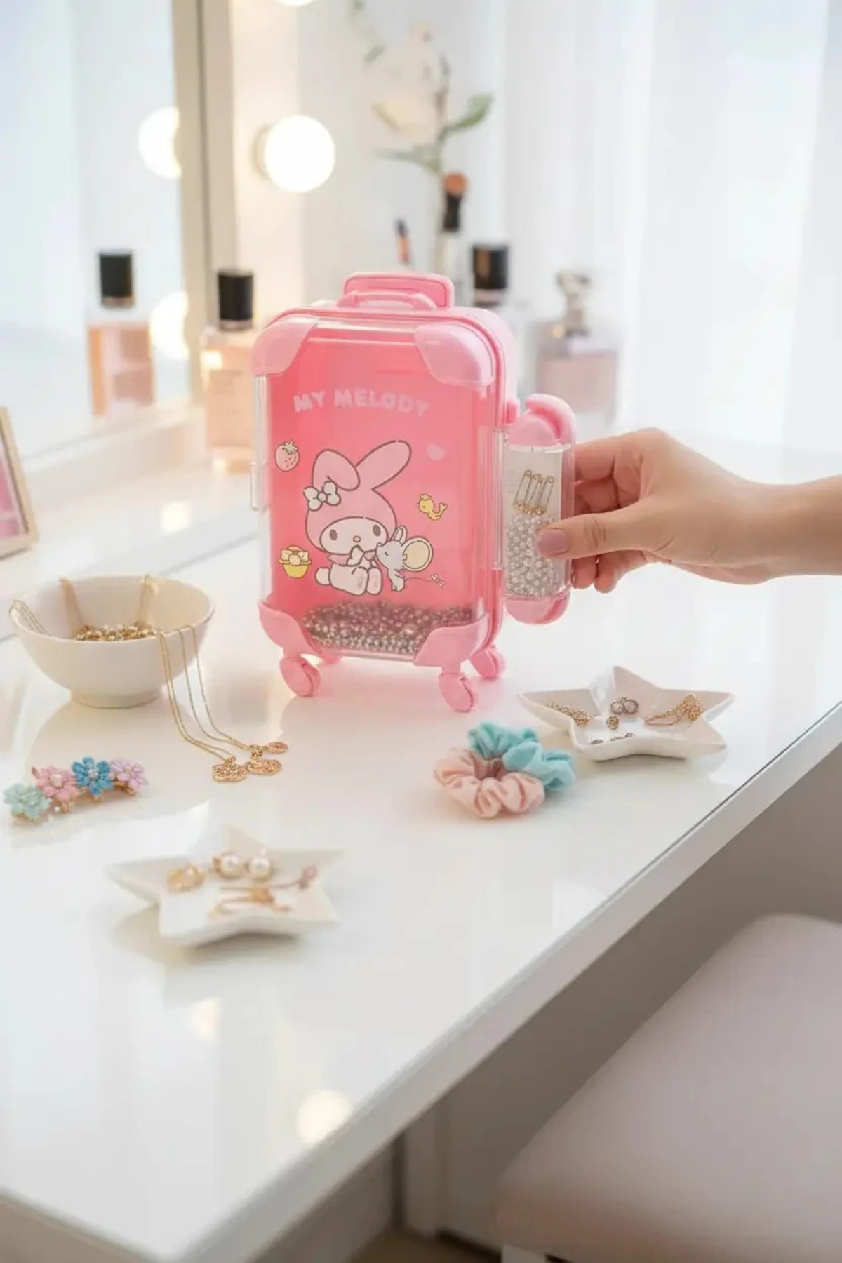 SANRIO Lisanslı My Melody Mini Bavul Saklama Kutusu – Dekoratif