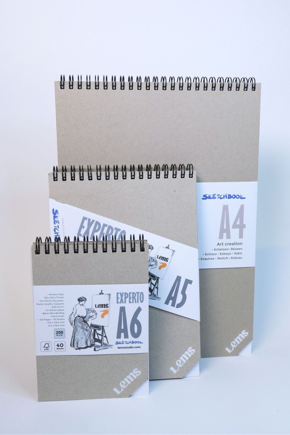 Lemsstudio Experto A5-a4-a6 Set Sketchbook 200gr Sert Kapak Eskiz