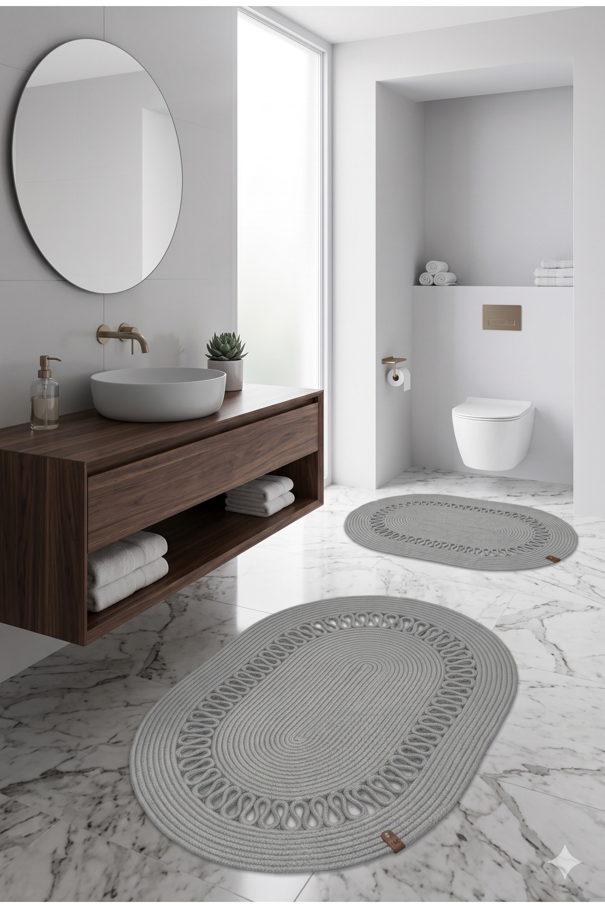 DOĞAL JÜT İP ÖRME BANYO PASPASI