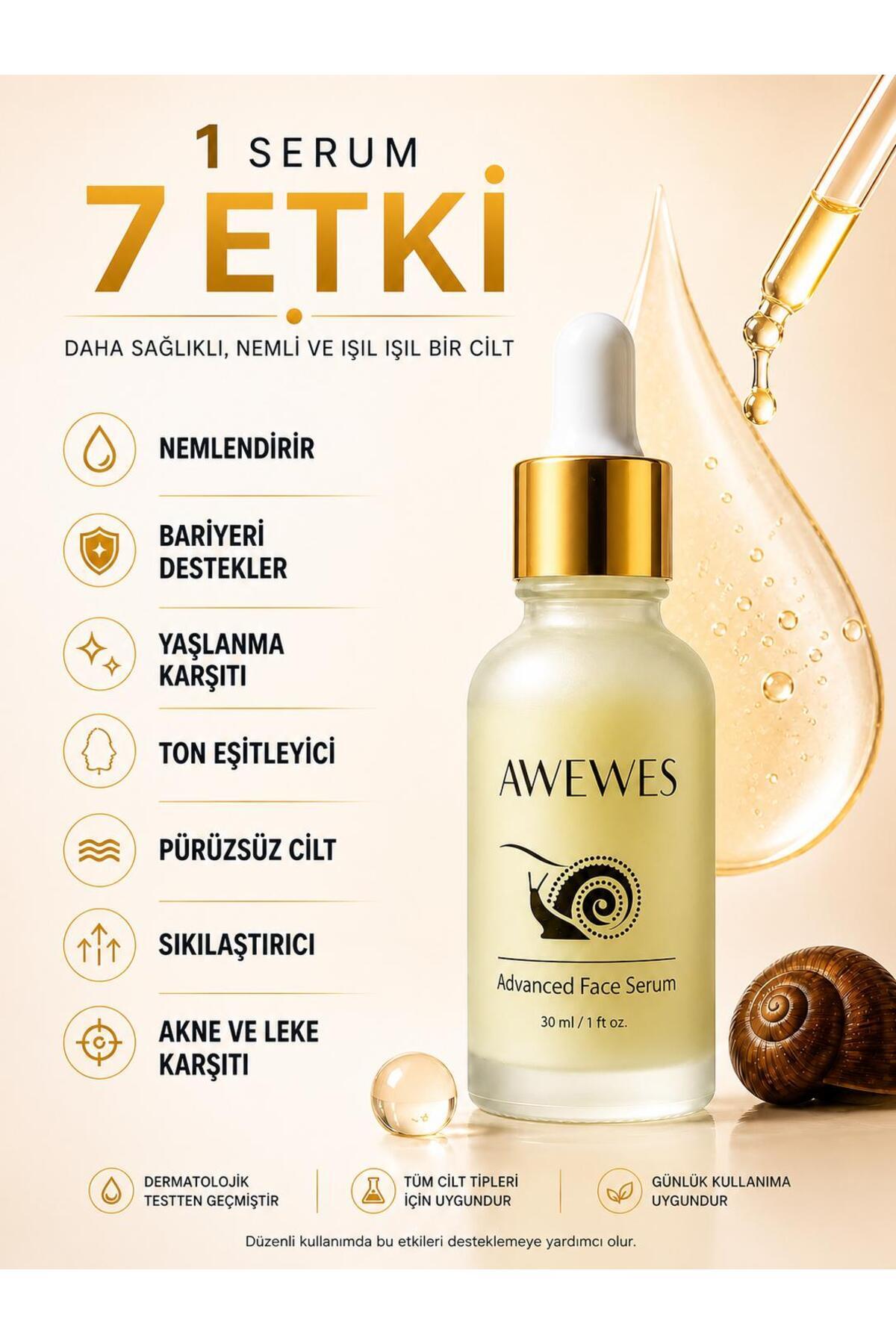Yaşlanma & Leke Karşıtı Ton Eşitleyici Salyangoz özlü- Niacinamide - Panthenol Yüz Serumu 30 ML — salyangoz serum1 — تصویر 3 از 8