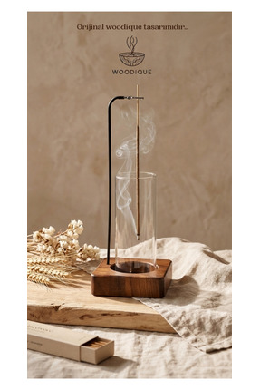 woodique El Yapımı Dekoratif Ahşap Tütsülük ve Meditasyon Aksesuarı |1 Paket ...