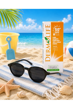 Dermolife Leke Karşıtı 50+ Güneş Kremi + Pulsar Siyah Bebek Güneş Gözlüğü