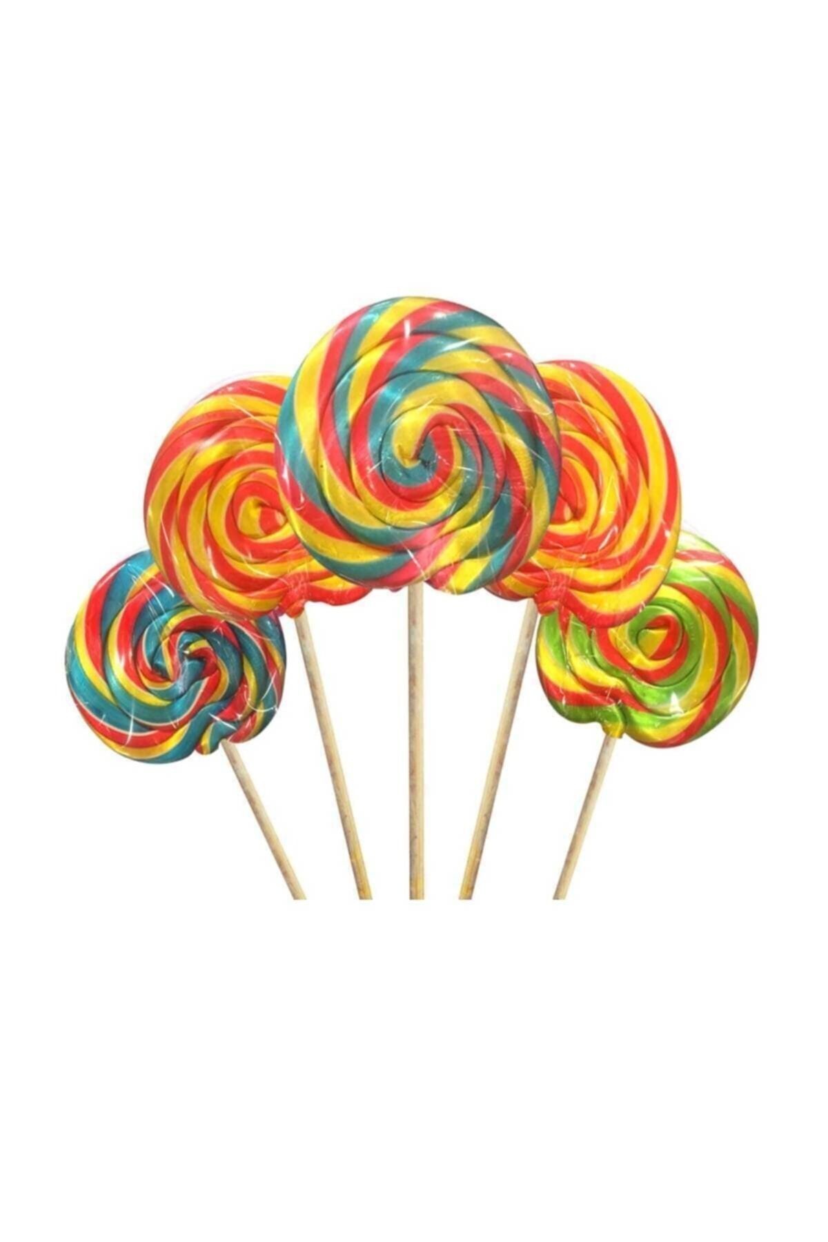 candy fox Çubuklu Lolipop Sosyete Şekeri Gökkuşağı 6 Adet - Fiyatı