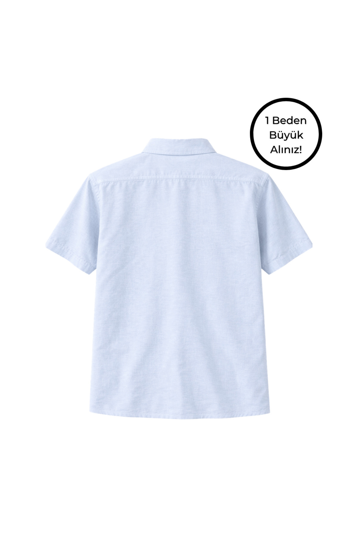 BattalModa Erkek Büyük Beden Mint Çift Cepli Kısa Kollu Gömlek 3XL-4XL-5XL-6XL-7XL-8XL görsel 5