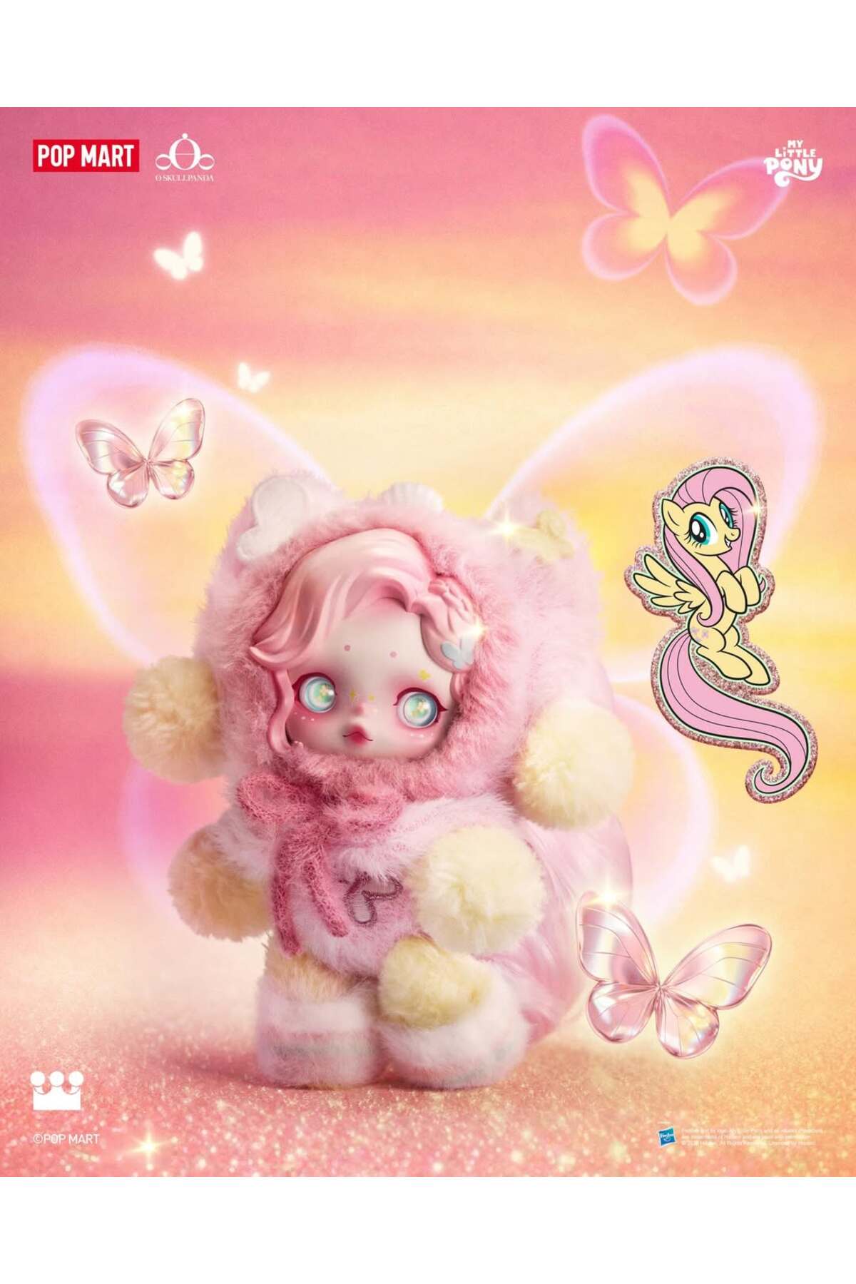 HEDİYEVİM SKULLPANDA x My Little Pony Serisi Peluş Oyuncak Charm