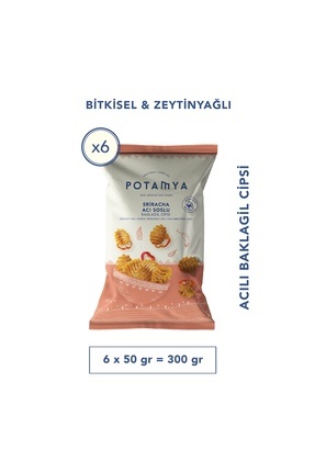 POTAMYA Zeytinyağlı Sriracha Baklagil Cipsi x6