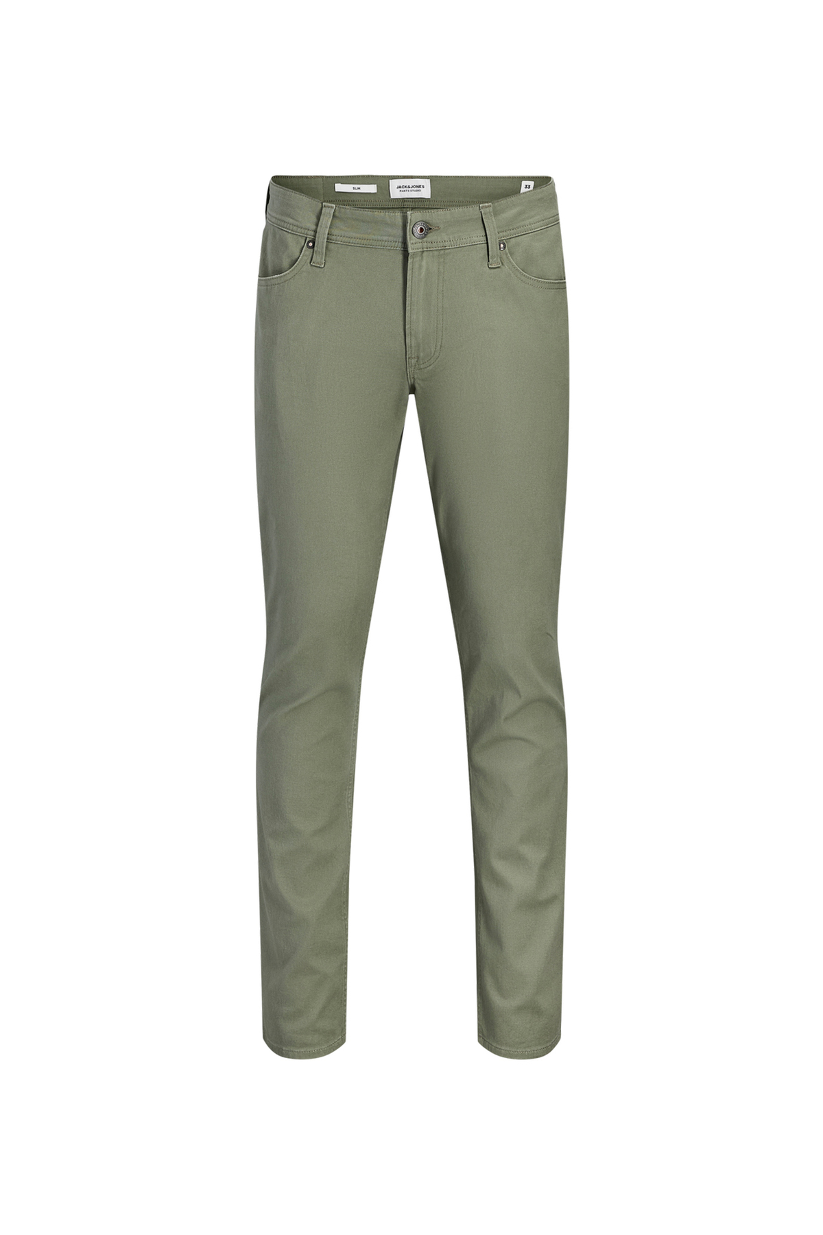 شلوار جین مردانه سبز رنگ اسلیم فیت کمر پایین، کد 12288477، JPSTGLENN DYLAN ORIGINAL جک اند جونز شلوار Jack & Jones