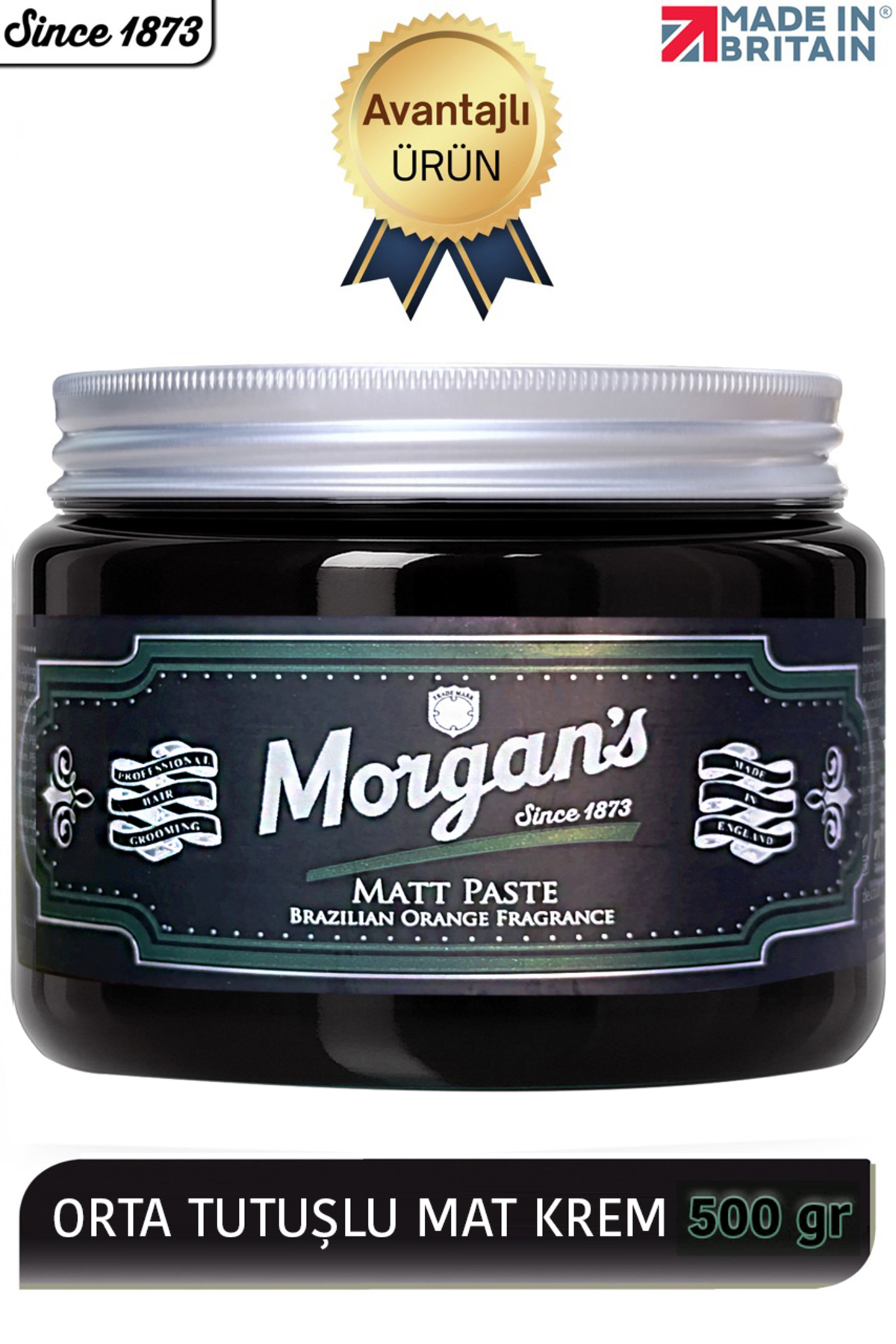 黒髭(03詰) Morgan's Pomade Matt Paste Brazilian Orange - Mat, Orta Tutuşlu