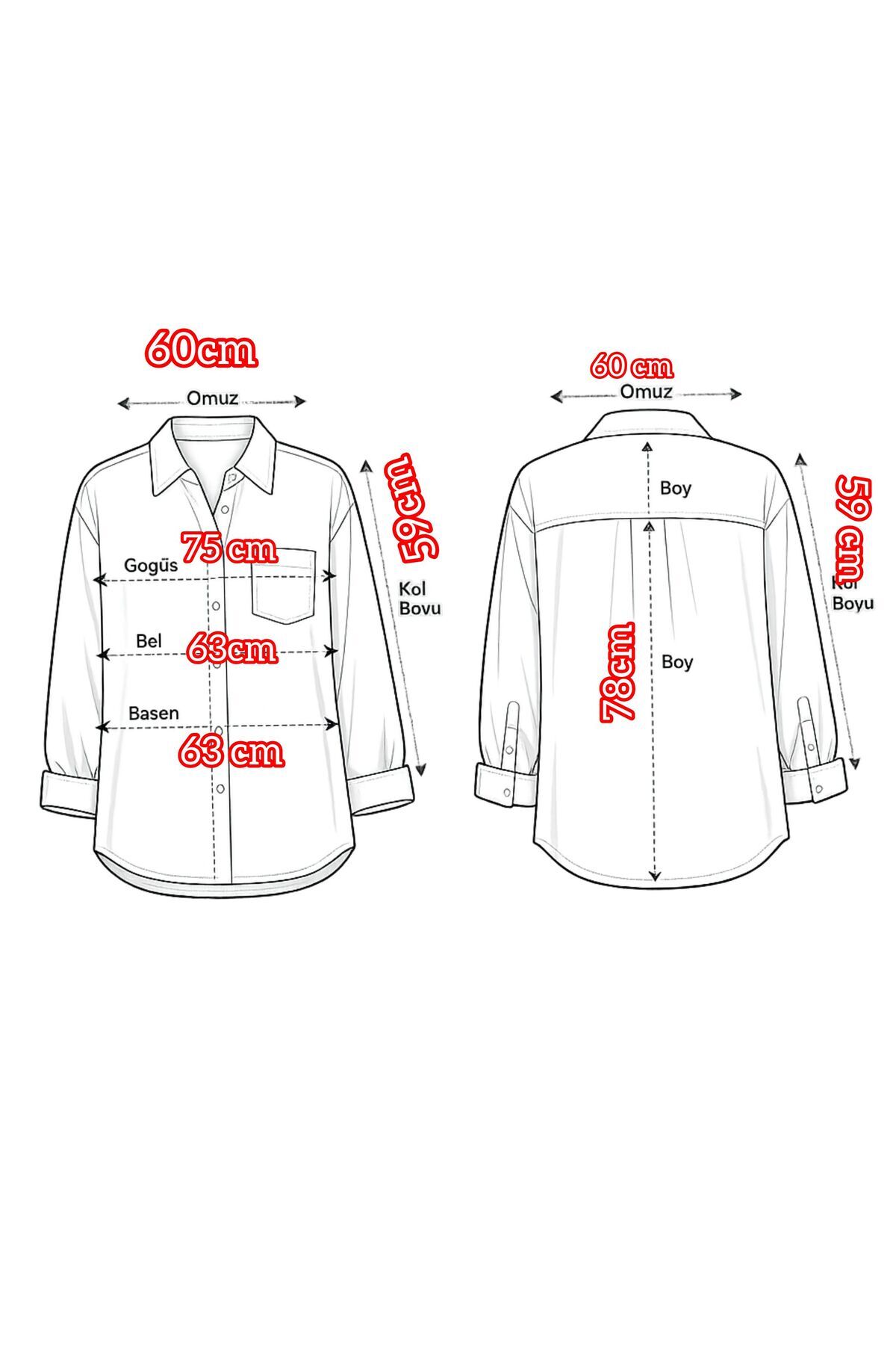 Rouge basıc  Oversize Keten Dokulu %100 Pamuk Salaş Gömlek - Görsel 5