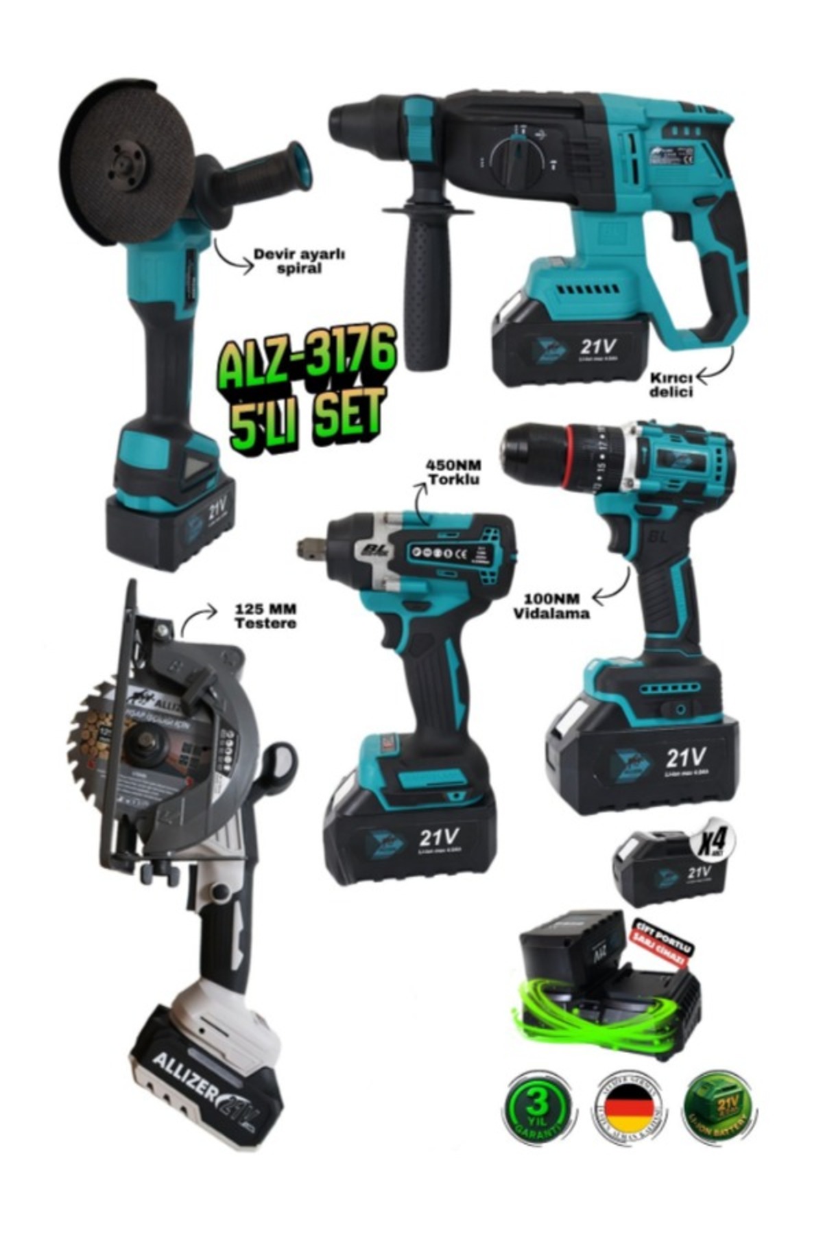 UVERworld 16点セット ALLİZER GERMAN ALZ-3176 ALLİZER 5'li Set 125MM DAİRE TESTERE