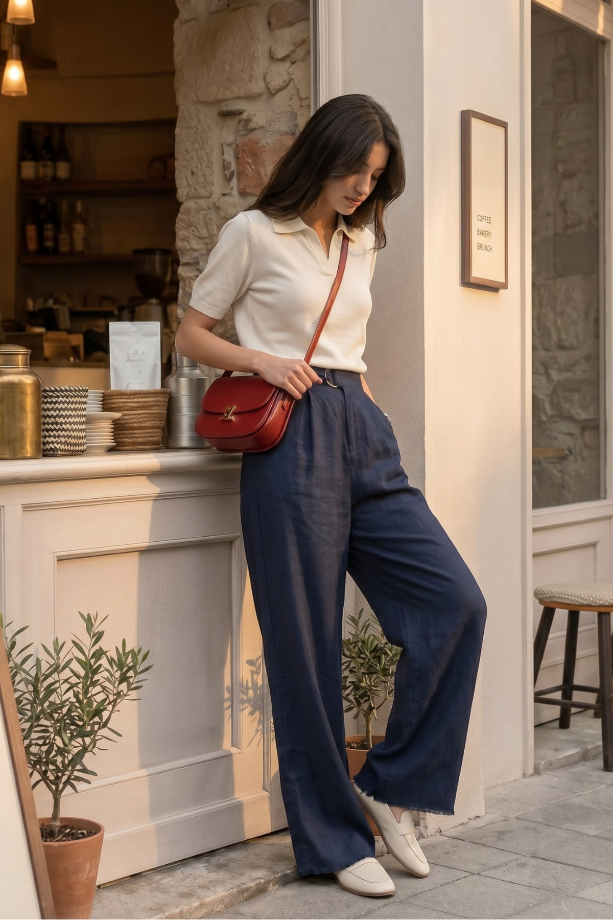 macharel jeans Çıtçıt Kapamalı Cepli Gabardin Pamuk Lacivert Pantolon görsel 2