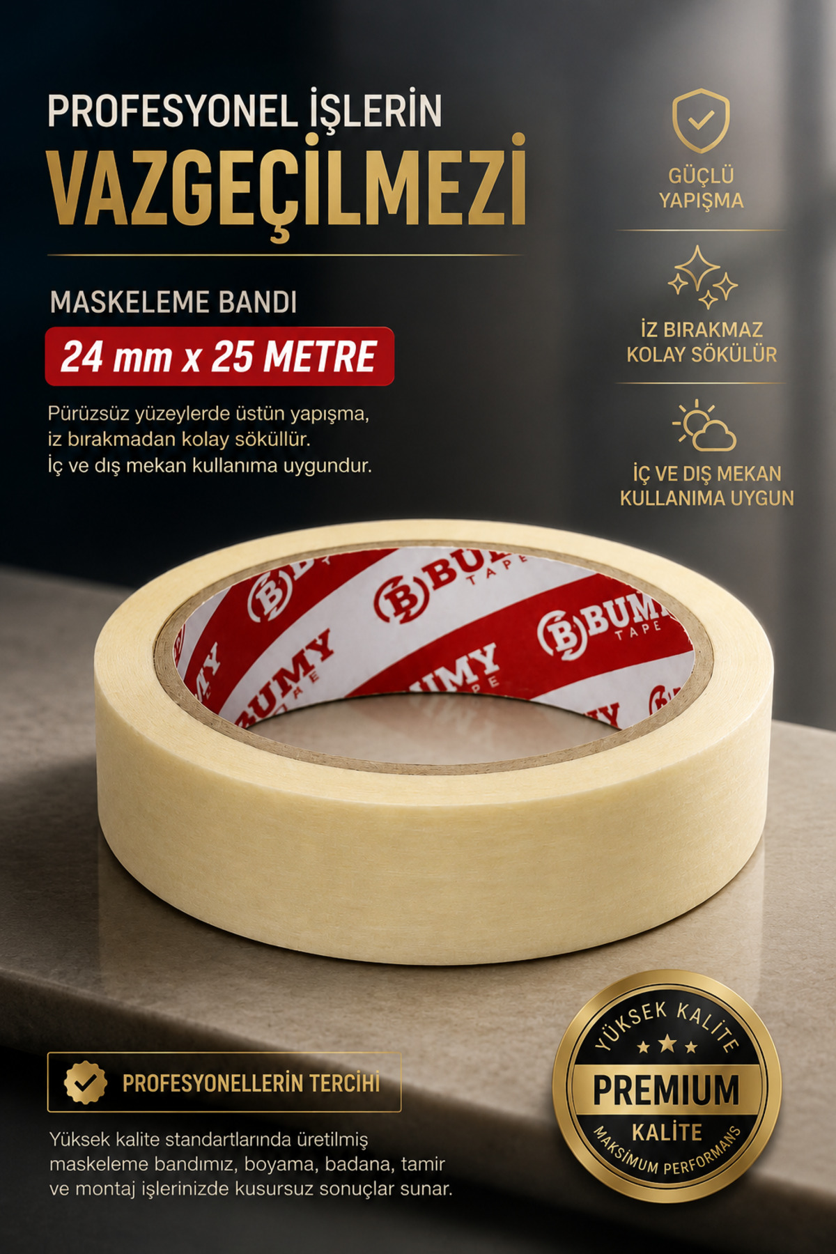 Masking Paint Tape 24 mm x 25 METERS Trace Free Decorative Paper Tape Tapes