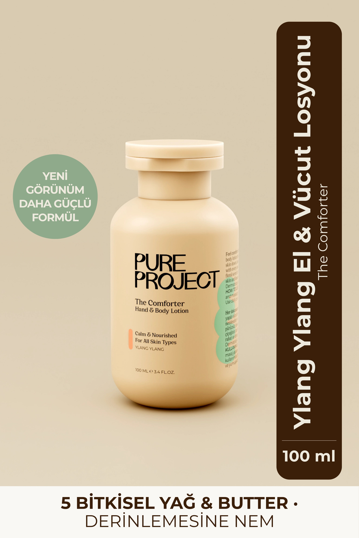 Pure Project Seyahat Boy Ylang Ylang El & Vücut Losyonu 80 ml | Kuruluk Karşıtı & Uzun Süreli Nemlendirme — YNGC3621939