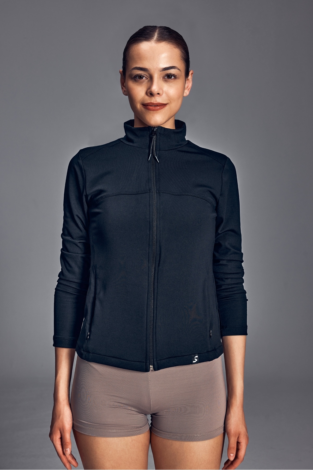 Scorp Vesta Kadın Fermuarlı Koşu Sweatshirt Siyah görsel 4