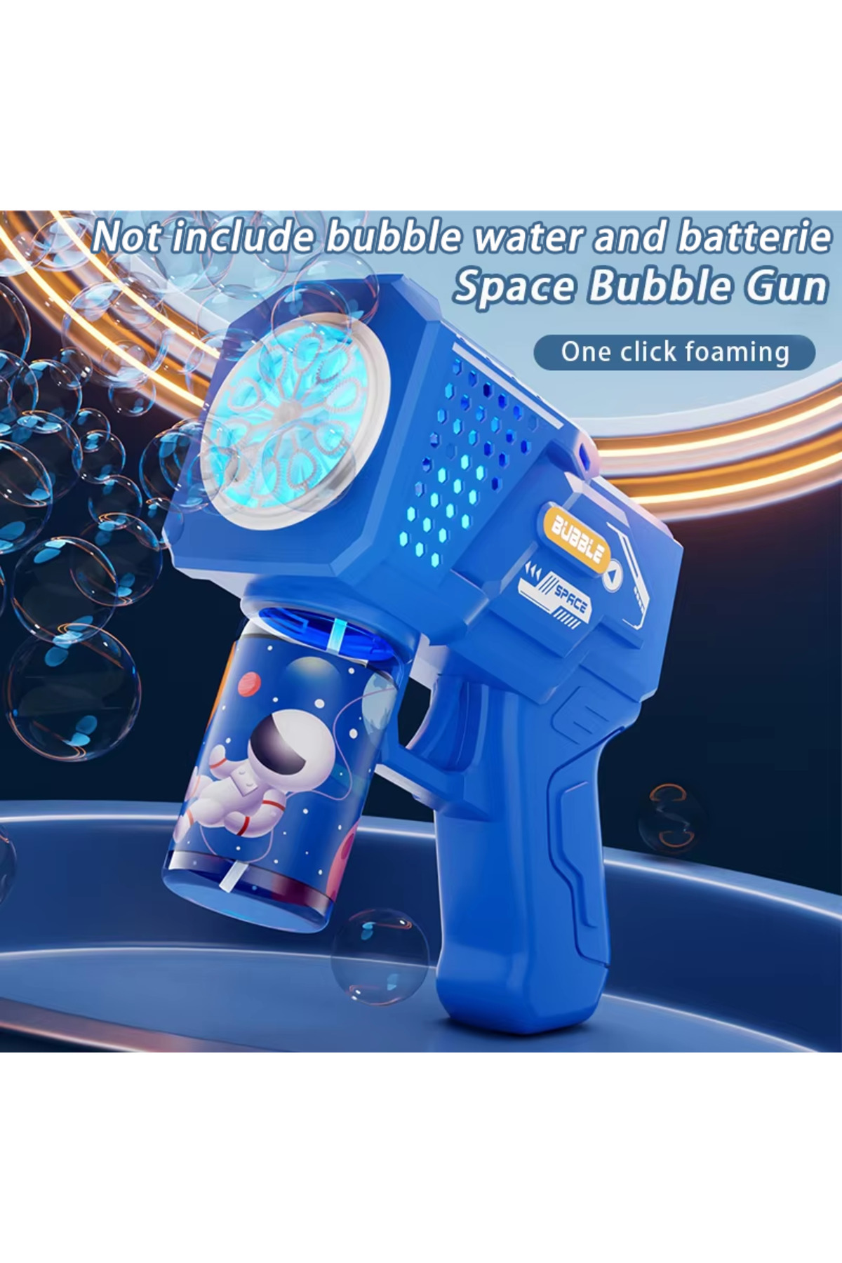 Choice Blue 10 hole Automatic Gatling Electric Toy Blowing Bubble for Children's Toys Kindergarten Gifts wi