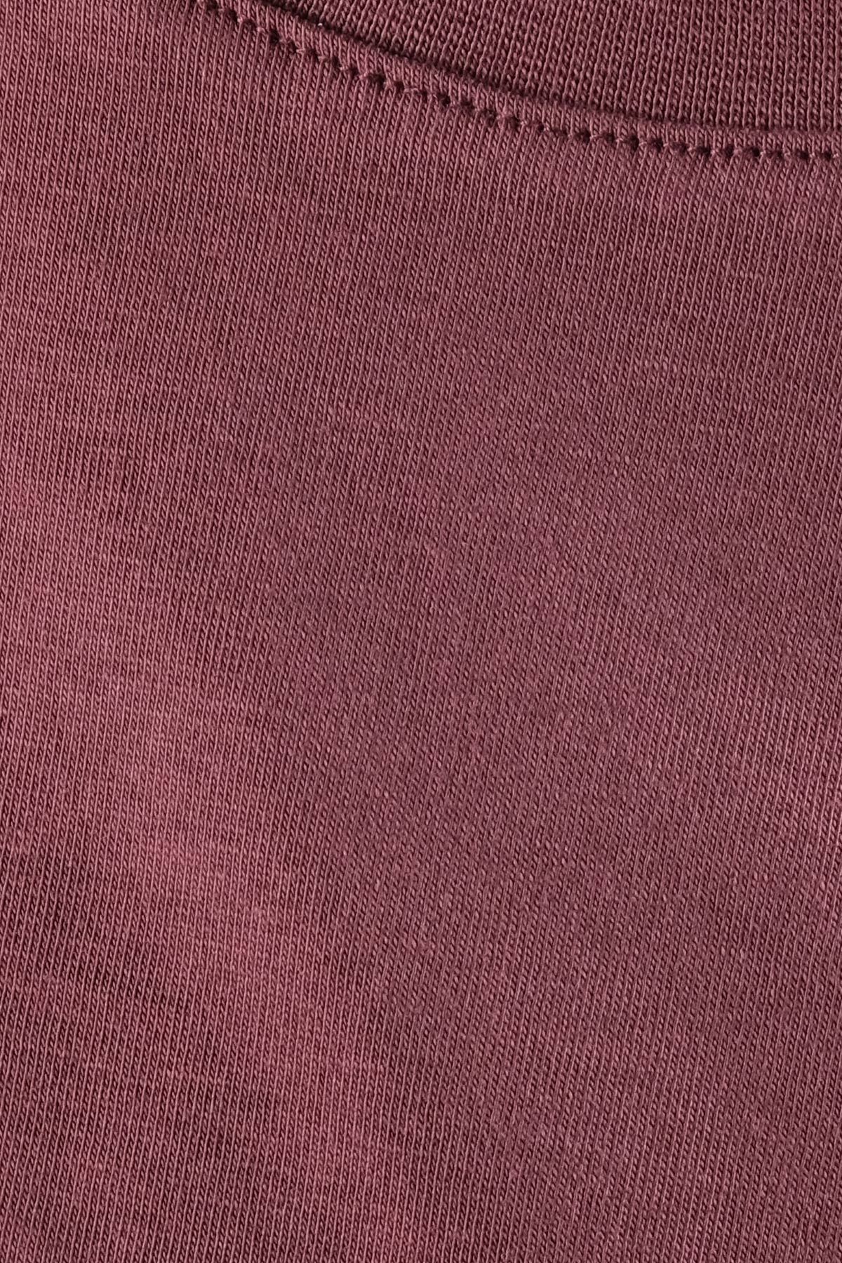 ModeXL Mode XL Büyük Beden Unisex Tshirt Bisiklet Yaka Basic 20031 Mürdüm görsel 4