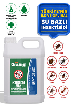 Chrysamed İnsektisit Max 5 Lt Böcek Ilacı Tahtakurusu Karınca Akrep Kene Örüm...