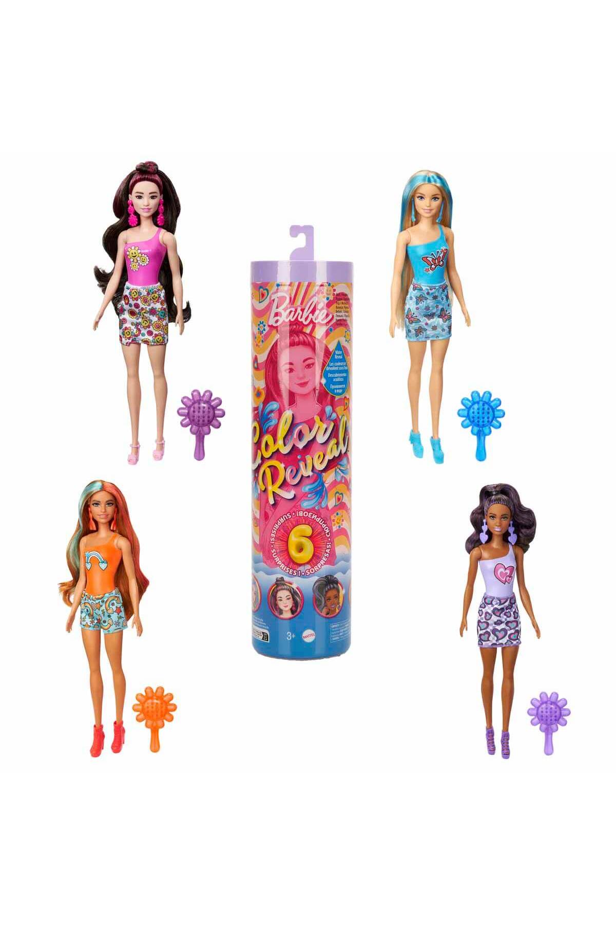 Barbie Color Reveal Renk Değiştiren Gökkuşağı Serisi Sürpriz Paket