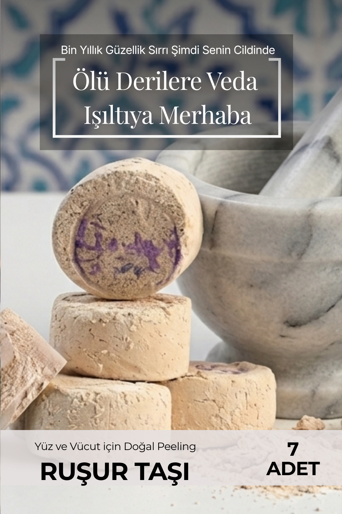 True Touch Ruşur Taşı Ölü Derilerden Arındırıcı Aydınlatıcı Yüz Temizleyici Canlandırıcı Doğal İran Hamam Taşı 7 Adet — RUŞURTAŞI
