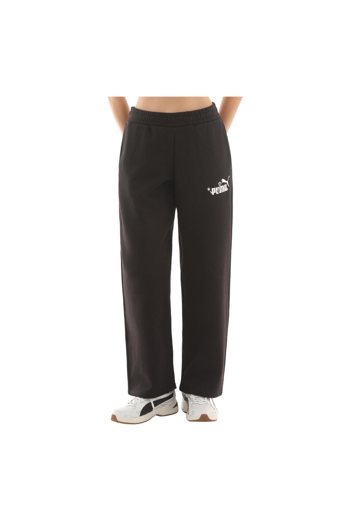 Puma 688081-01 Ess Nature 2.0 Logo Pants Kadın Eşofman Altı Siyah