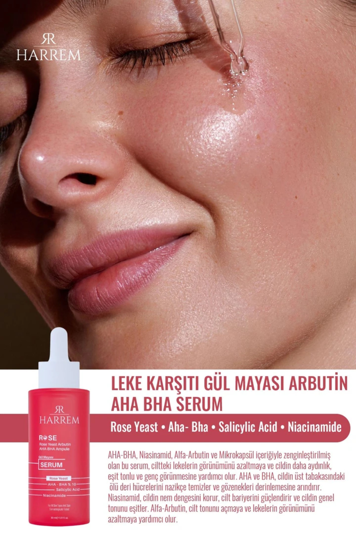 سرم ضد لک رز سری رز حاوی مخمر آربوتین AHA BHA، 30 میلی لیتر — 00525 — تصویر 4 از 5