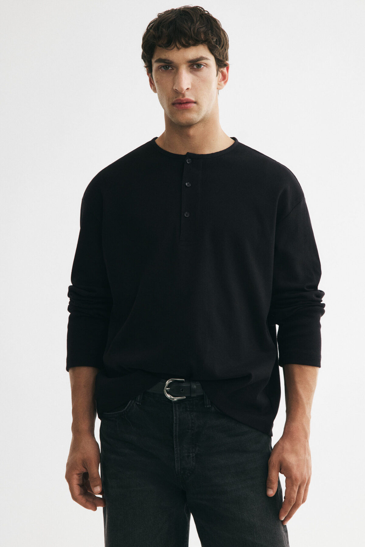 تاپ یقه گرد، فیت ریلکس اچ اند ام تی شرت H&M