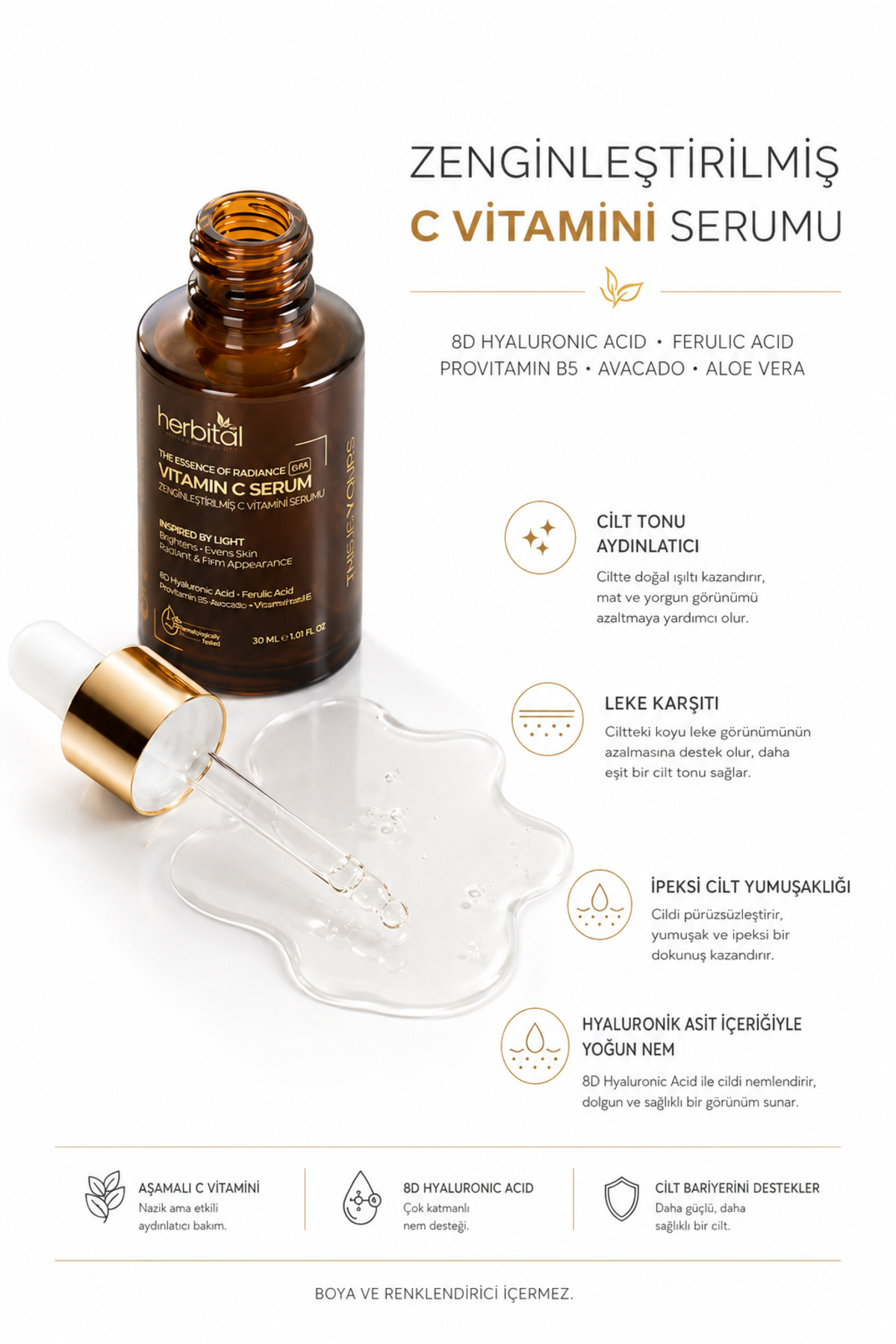 Cilt Tonu Eşitleyici & C Vitamin Serum | Aydınlatıcı & Leke Karşıtı Bakım Seti — HBL-0016 — تصویر 6 از 8