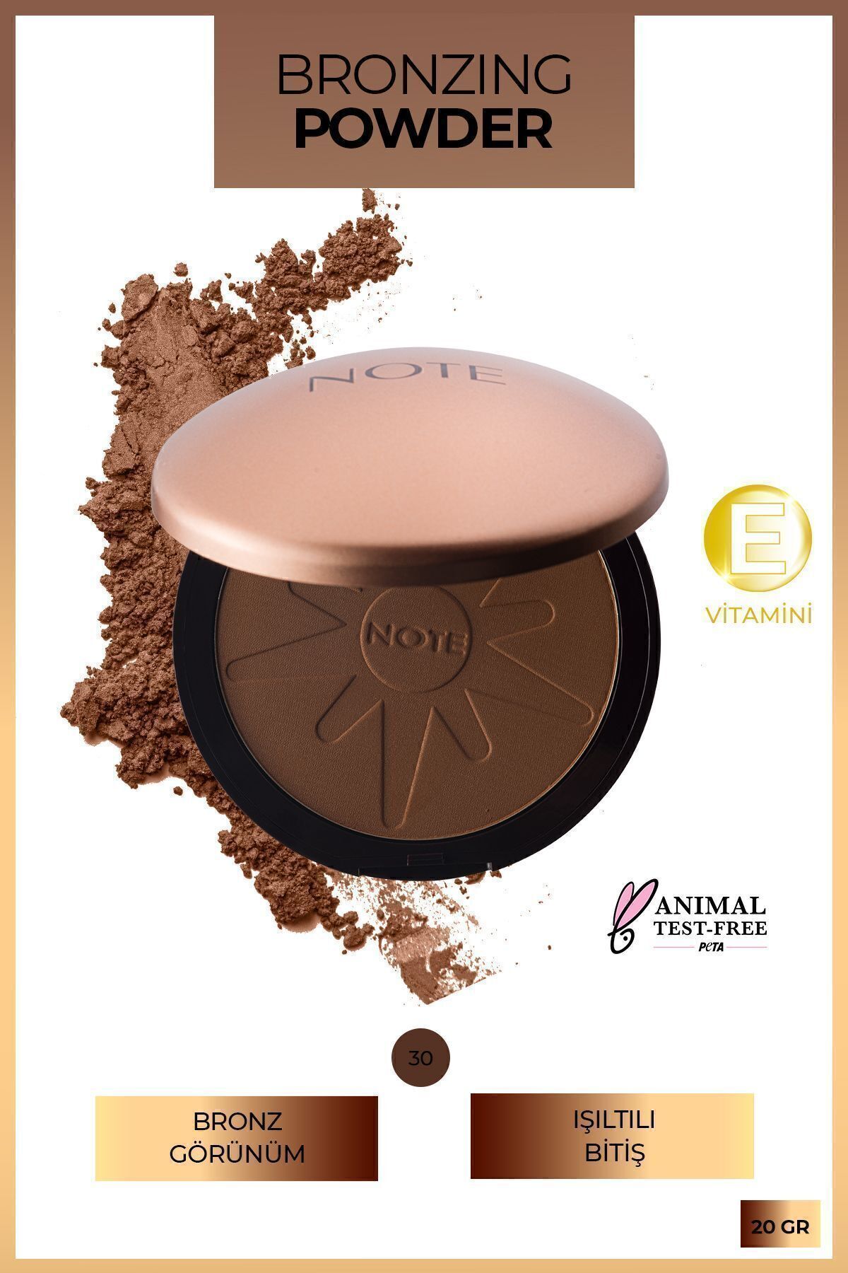 NOTE Bronzing Powder Bronzlaştırıcı Toz Pudra - 30 Koyu Bej — بژ PWDR BRONZING