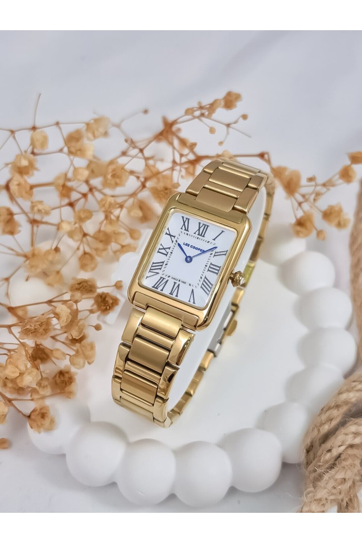 LC08083 Rectangular Case 3 ATM Waterproof Roman Numeral Dial 4 Colors Classic Women's Watch