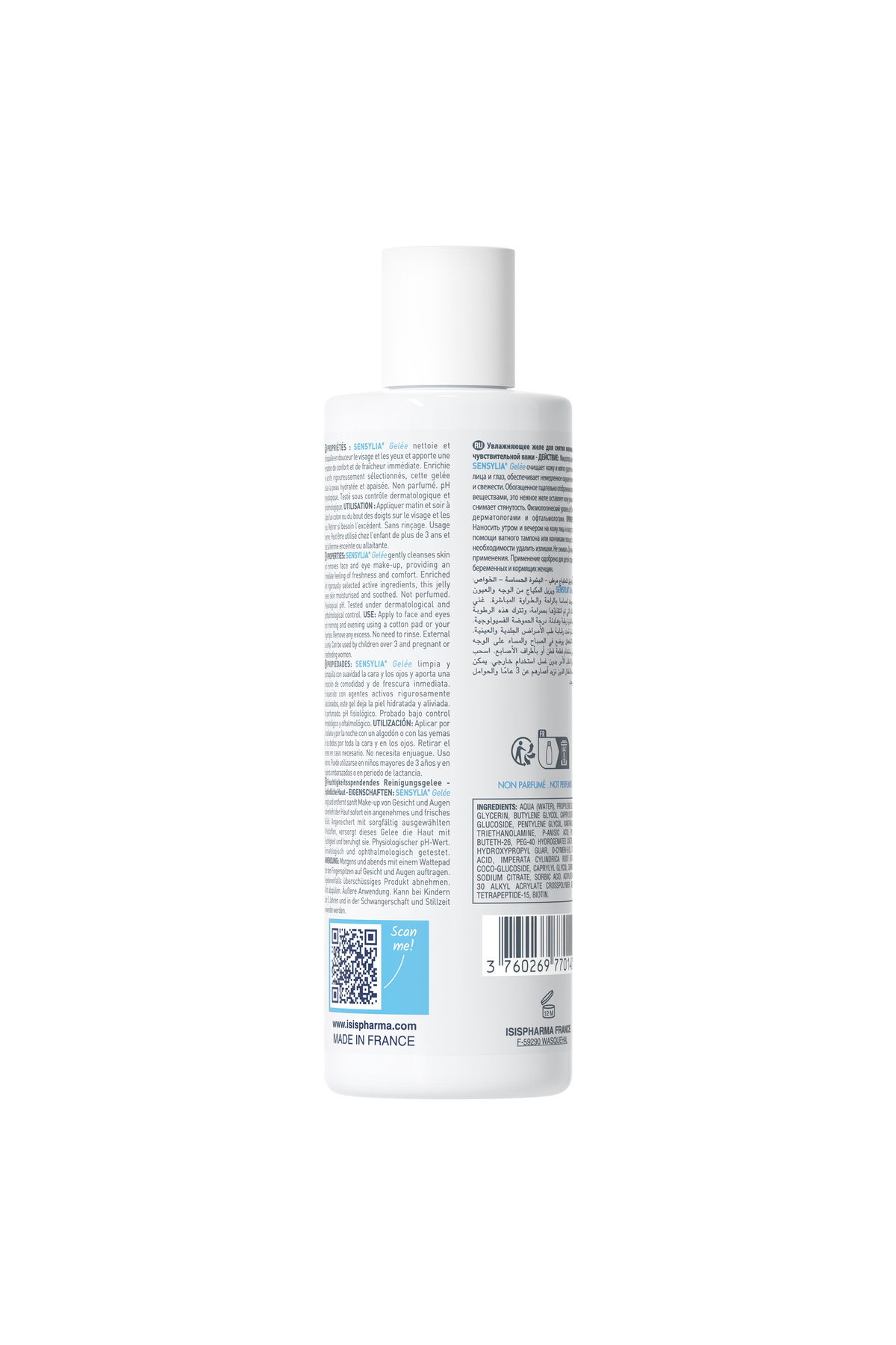 Isis Pharma Sensylia Nemlendirici Etkili Makyaj Temizleme Jeli 250 ml — 3760269770140 — تصویر 2 از 3