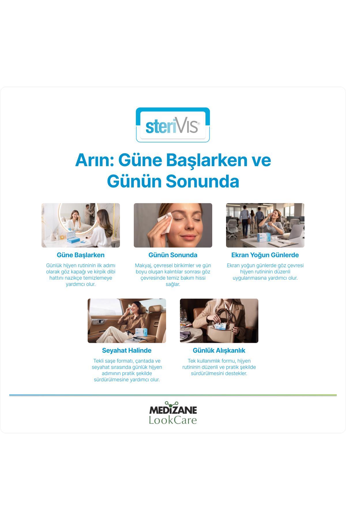 LookCare SteriVIS Hassas Göz Temizleme Mendili 10lu — 98731 — تصویر 2 از 7