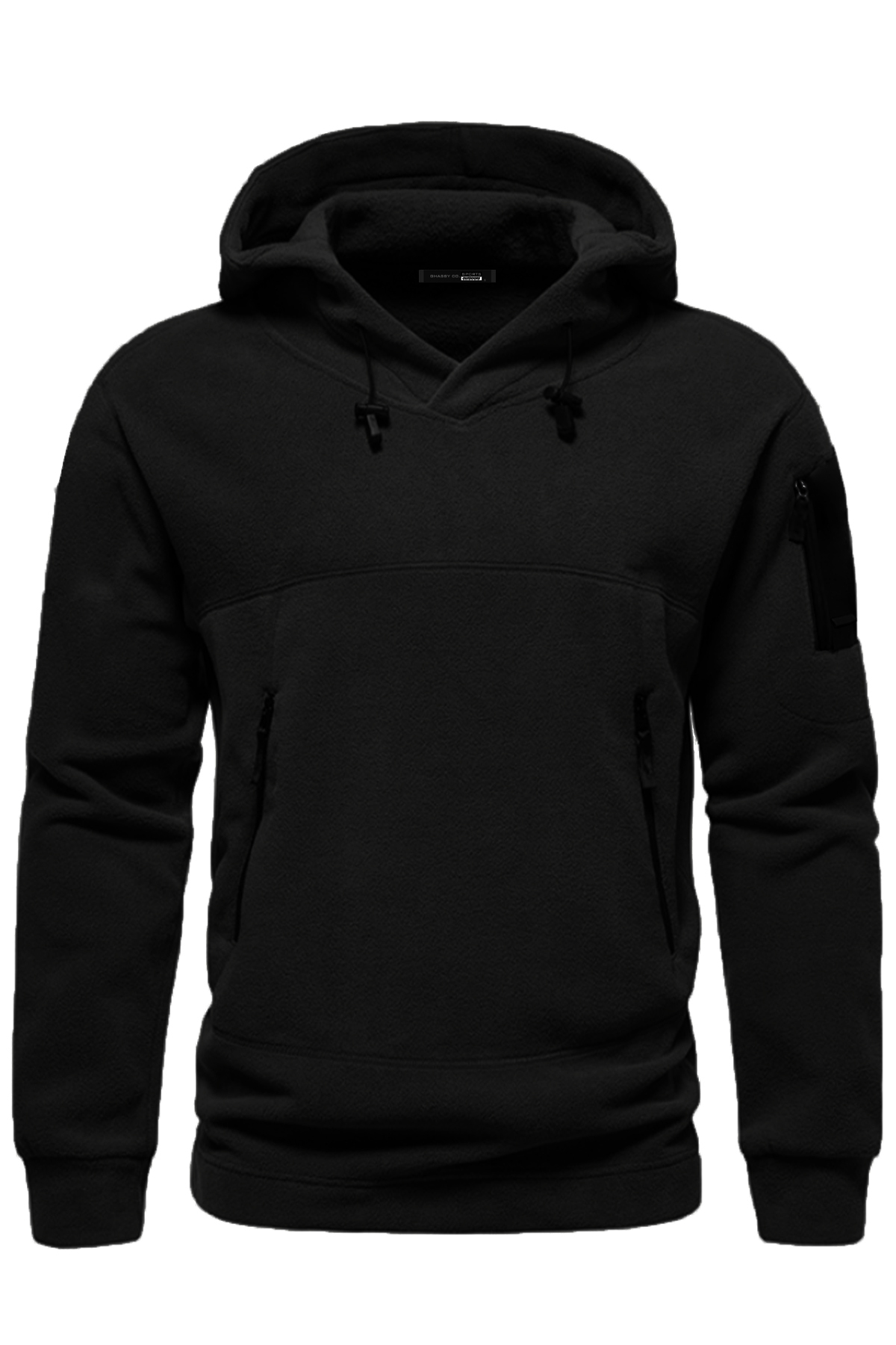 GHASSY CO Erkek Military Sport Warm Outdoor Kapüşonlu Polar Ceket görsel 2