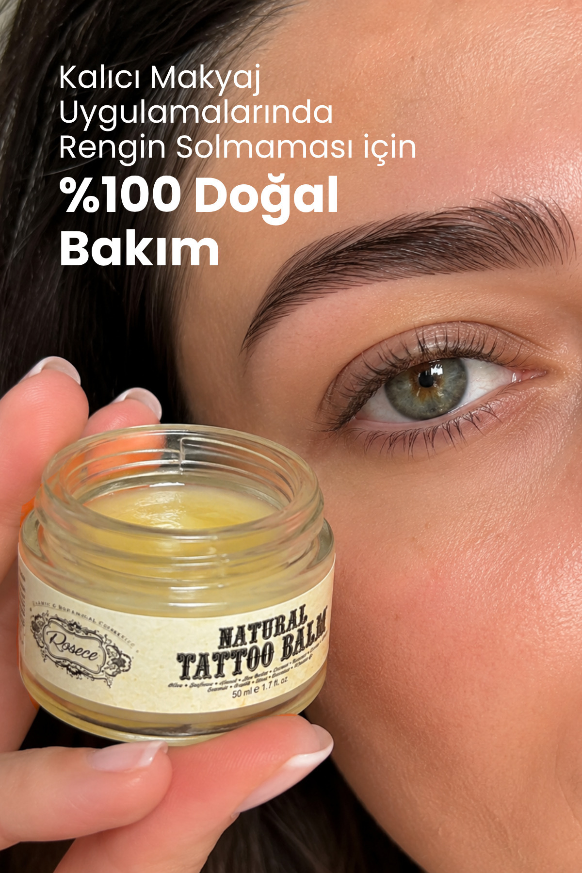 Doğal Dövme Kremi Natural Tattoo Balm | Dövme Kalıcı Makyaj Onarıcı Nemlendirici Renk Koruyucu 50 gr — 8681535105624 — تصویر 5 از 5