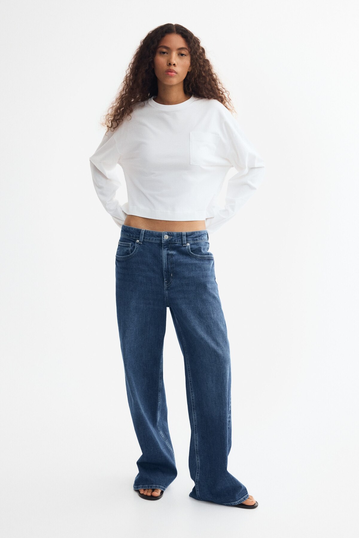 H&M Wide High Waist Jeans