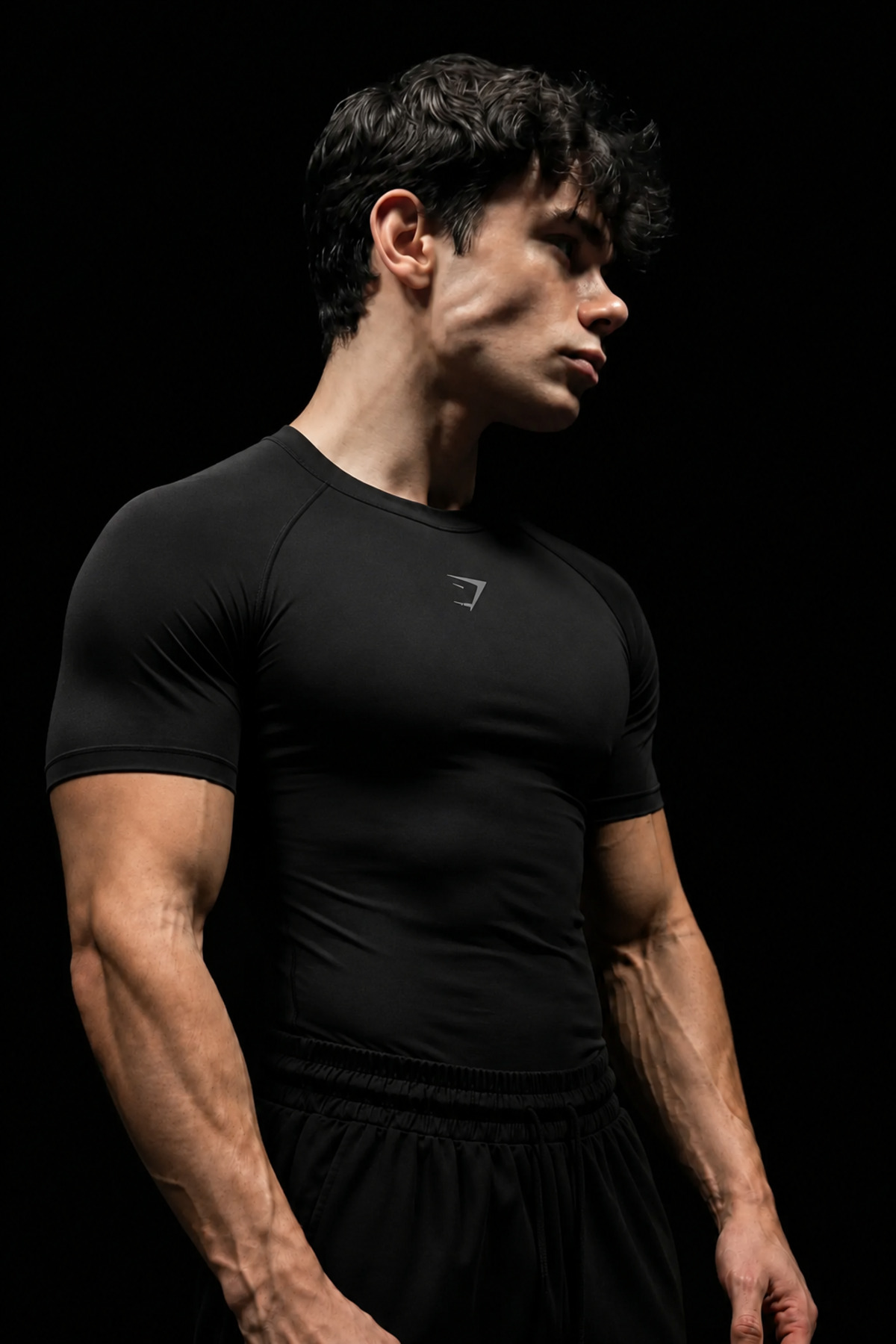 Stylovi Shark+ Premium Compression Gym T-Shirt - Ultra Stretchy, Slim Fit T-Shirt