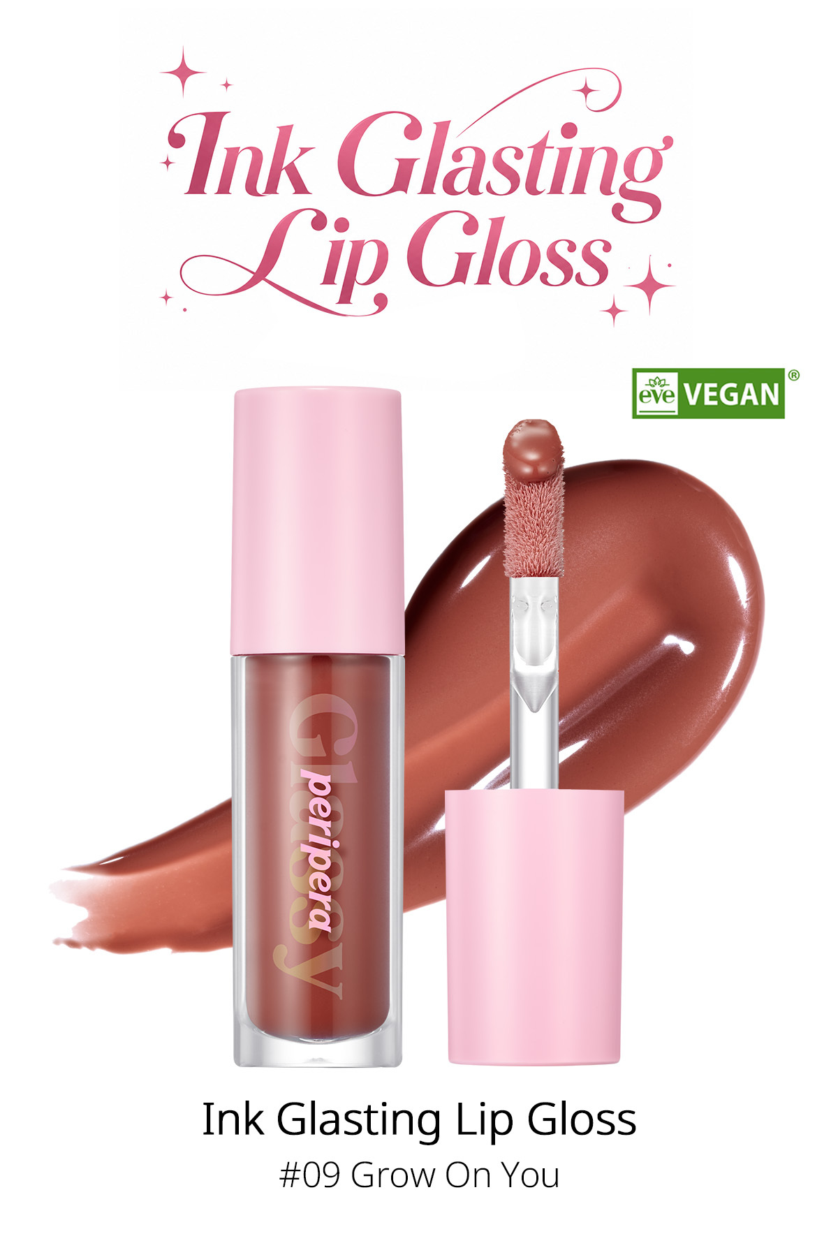 PERIPERA Dudaklara Dolgun ve Işıltılı Görünüm Sunan Gloss PERIPERA Ink Glasting Lip Gloss (9 Grow On You) — صورتی 5568