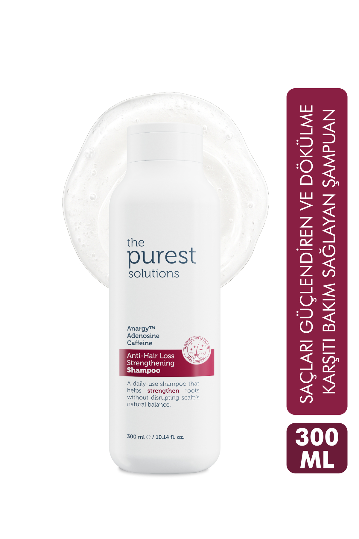 The Purest Solutions Adenozin İçerikli Saçları Güçlendiren ve Dökülme Karşıtı Bakım Sağlayan Şampuan, 300 ml