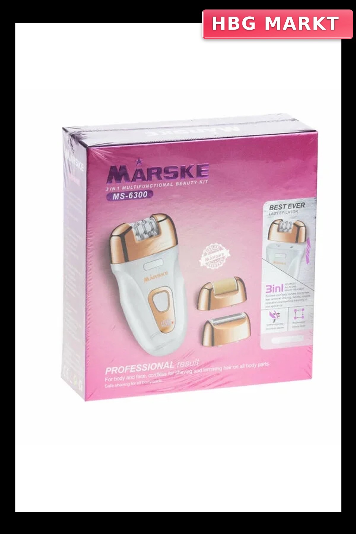  دستگاه اپیلاسیون سه کاره Marske Silk Epil MS-6300 — TKT-6D3E-MOD-564789GTA16617-2278F  — تصویر 2 از 3